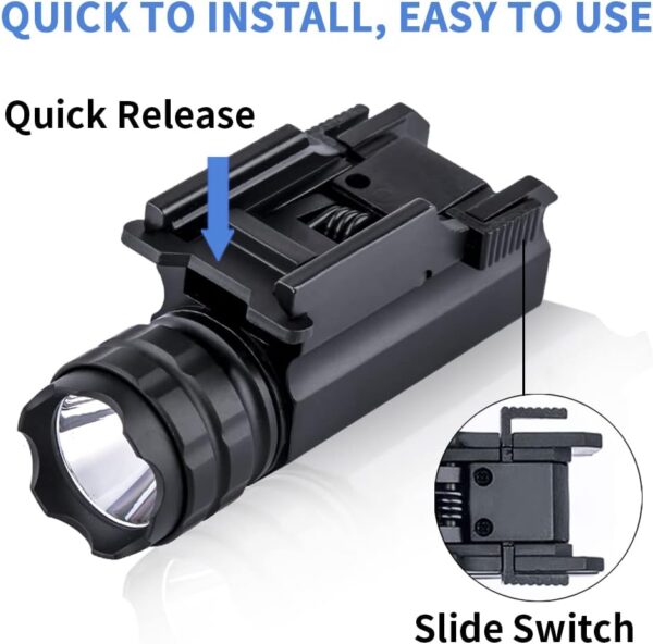 FLASHLIGHT TACTICAL 500LUM w/MOUNT - Image 4