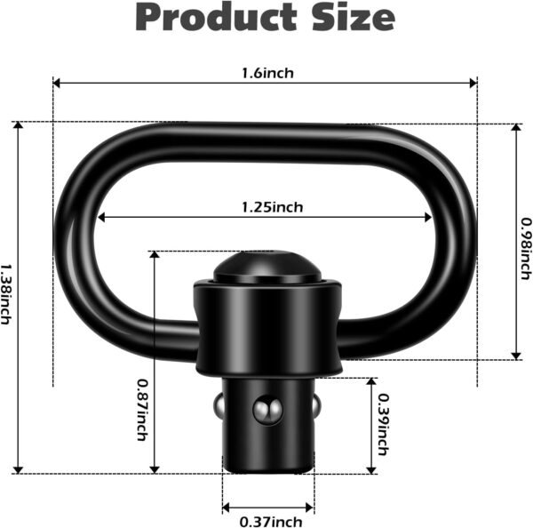 SWIVEL SLING QR PUSH BUTTON 1.5in - Image 2