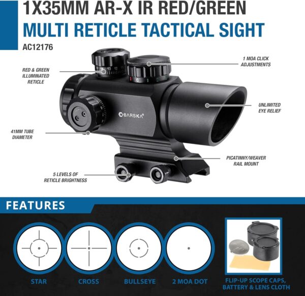 REFLEX OPTIC 1X35 RD/GR W/CANT MT - Image 2
