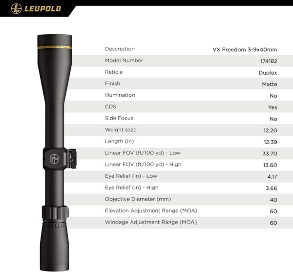 SCOPE RIFLE 3-9X40 DIAMONDBACK V PL - Image 4