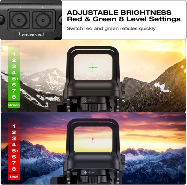 4 RETICLE REFLEX OPTIC QUICK MOUNT - Image 3