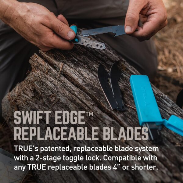 KNIFE SWIFT EDGE 4in DROP PT BLUE - Image 6