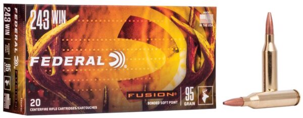 AMMO RIFLE 243 WIN 95GR FUSION