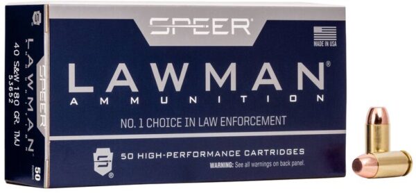 AMMO PISTOL 40S&W 180GR TMJ LAWMAN