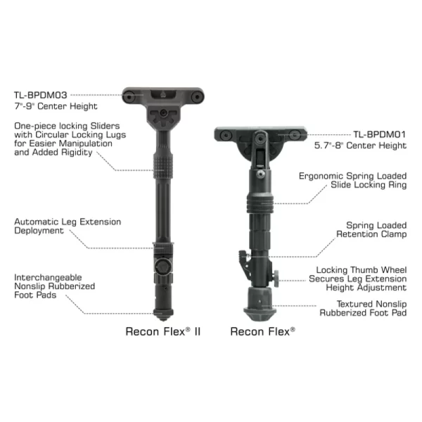 BIPOD FULL NOTCH 7in-11in w/3 ADPT - Image 4