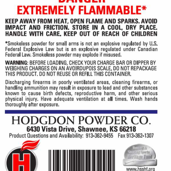 POWDER RIFLE H380  HODGDON - Image 3