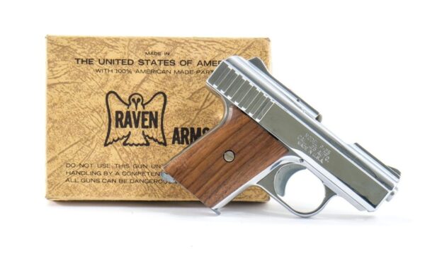 PISTOL 25ACP MODEL P-25 CHROME/WALN